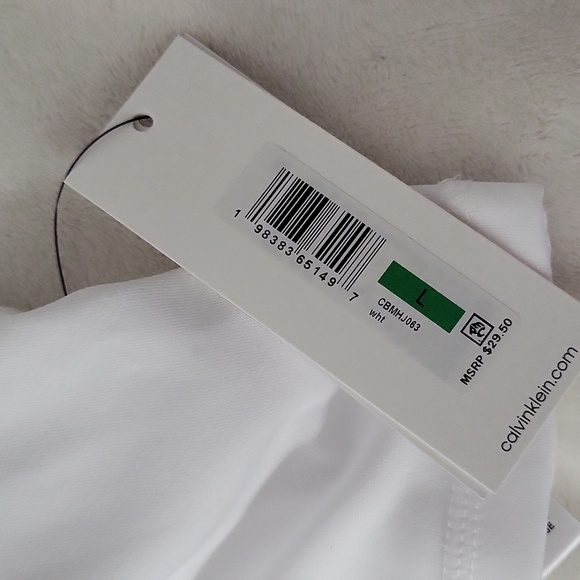 Calvin Klein Men's White Muscle Tee - Picture 3 of 7